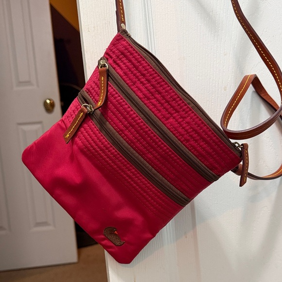 Dooney & Bourke Red and Brown Crossbody Bag - Picture 3 of 6